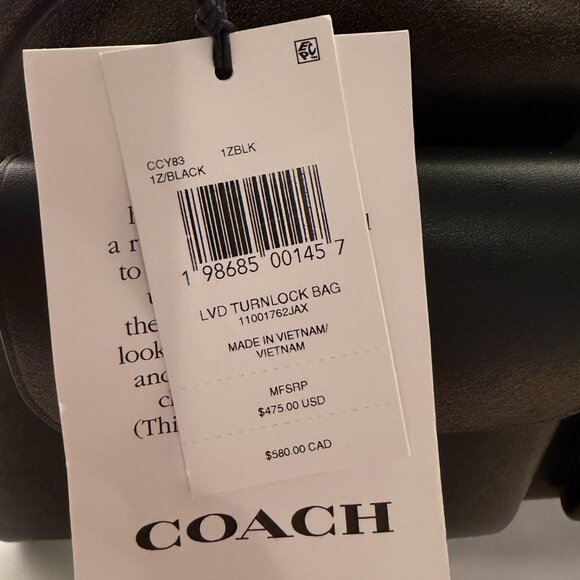 Coach Twin Turnlock Bag In Loved Leather Designer Crossbody - Picture 2 of 15